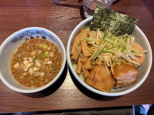 「魚介豚骨全部入りつけ麺1180円」@二九八家 いわせの写真
