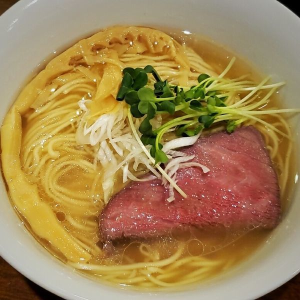 「常陸牛そば（大盛無料・塩）９００円」@活龍 期間限定麺処 みつきの写真