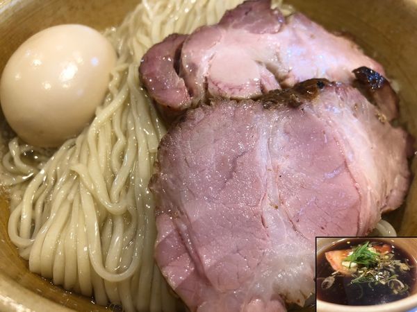 「特製鰹昆布出汁醤油つけ麺（大）」@迂直の写真