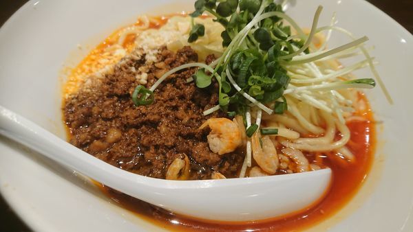 「日式汁なし担々麺+半ライス」@六坊担担面の写真