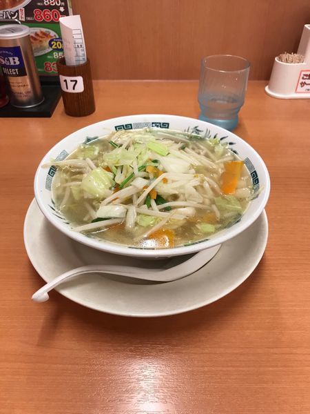 「タンメン490円」@日高屋 京成八幡駅前店の写真