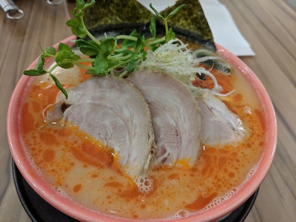 「トマとんスペシャル¥1,200」@博多純系豚骨らーめん まんかい 天神親不孝通り店の写真