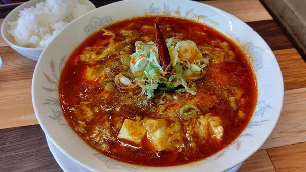 「豆腐マーラー麺&半ライス」@ラーメン餃子 なか屋の写真