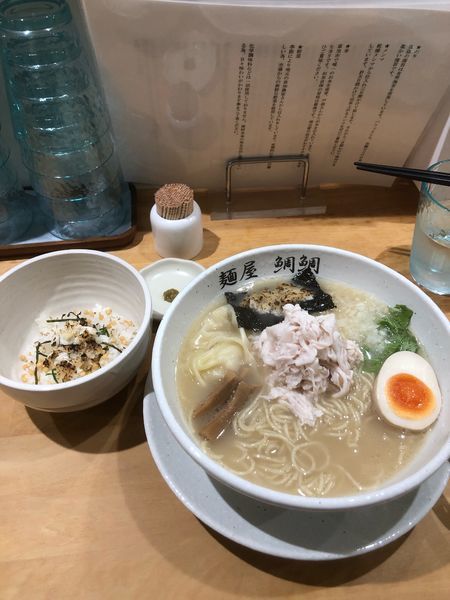 「特製真鯛白湯(塩)＋茶漬けセット」@麺屋 鯛鯛の写真