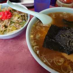 ラーメン ネギ丼ハーフ