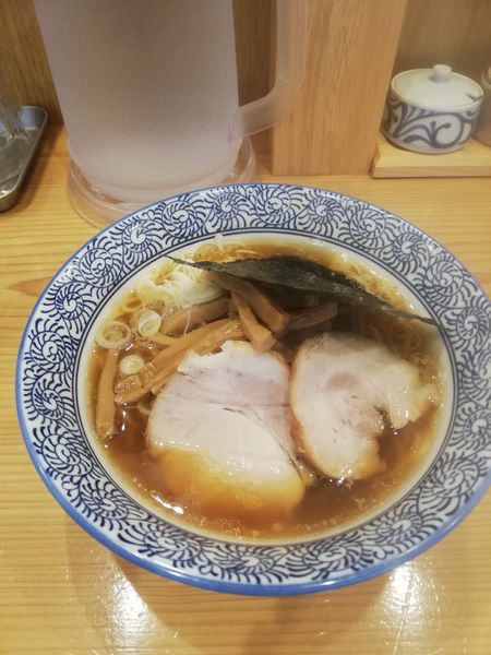 「中華そば730円　メンマ120円」@中華そば 笑歩の写真
