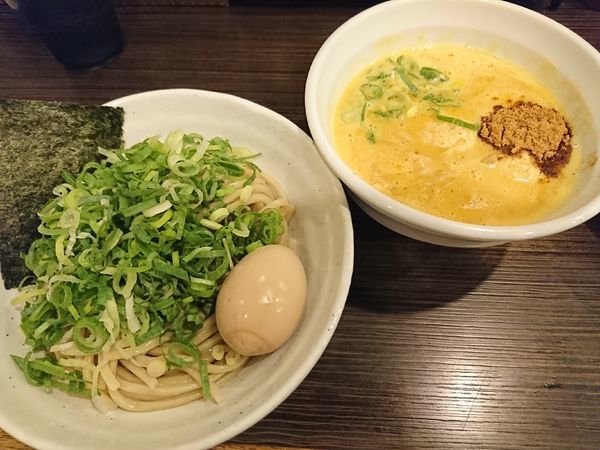 「鶏白湯つけ麺+味玉、青ネギ(980円)」@鶏そば 一瑳の写真