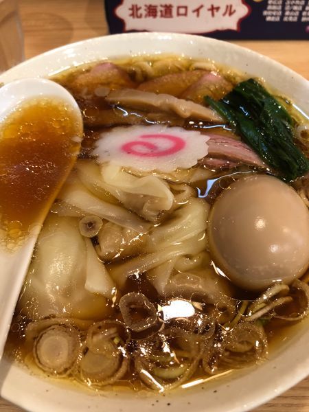 「ワンタン麺(¥870)＋味玉」@白河手打中華そば 中村の写真