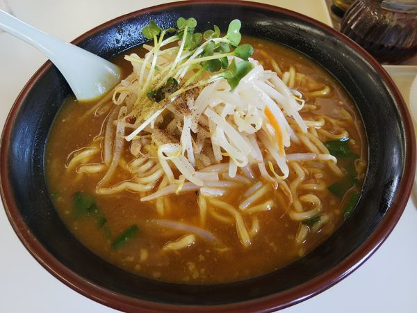 「カレーラーメン　（大盛り：サービス券）」@くるまやラーメン 松本渚店の写真