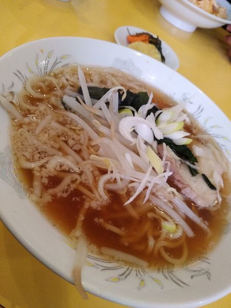 「半ラーメン＋麻婆丼」@満腹ラーメン 富田屋 旗の台東口店の写真
