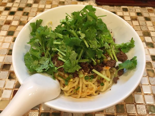 「四川担々麺 汁無し」@野田焼売店の写真