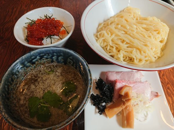 「つけ麺850円＋THEいくら飯350円」@拉麺 イチバノナカの写真