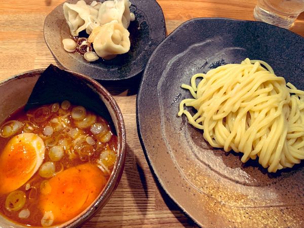 「辛味つけ麺」@つけ麺屋 やすべえ 池袋店の写真