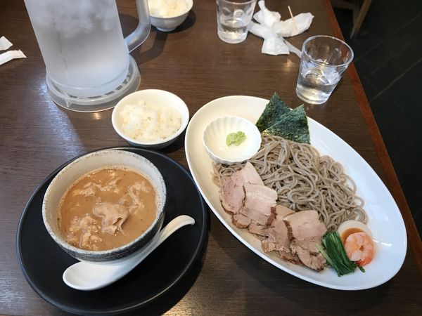 「魚介豚骨スープのもり蕎麦」@麺創 なな家の写真