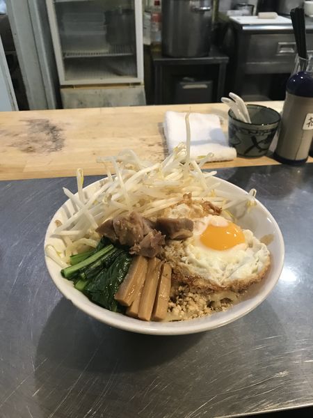 「汁なし普通盛り」@つけ麺・汁なし専門店 R 中村店の写真