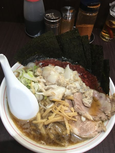 「辛辛中華2辛+身入り+のり」@手打ち中華そば 酒田の写真