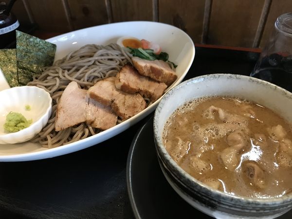 「魚介豚骨スープのもり蕎麦」@麺創 なな家の写真