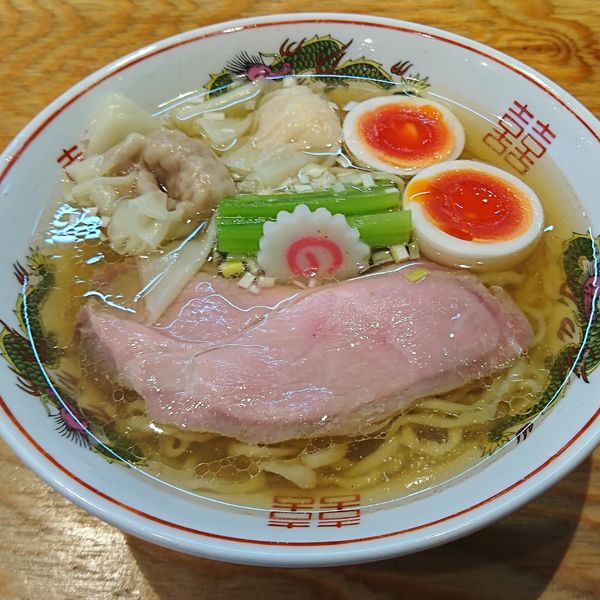 「ちょっとずつワンタン麺 白だし」@キング製麺の写真