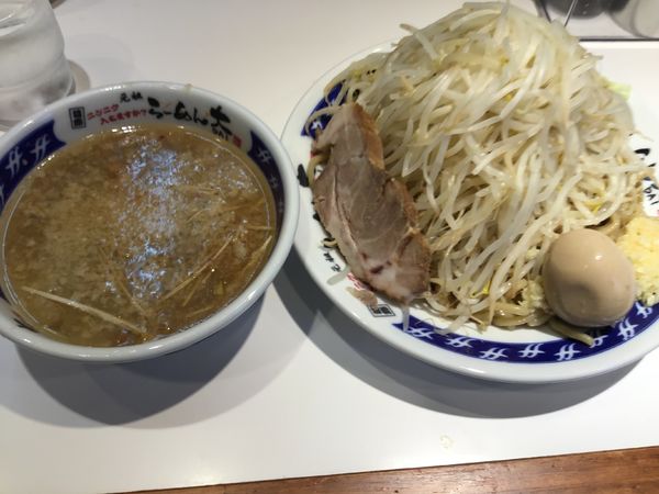 「つけめん820円(全部多め)開店記念100円＆味玉100円」@ラーメン大 柏店の写真