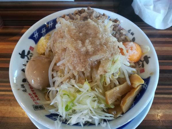 「油そば 並盛＋チャーシュー(2枚)」@らーめん大 一宮店の写真