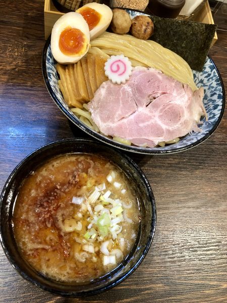 「【限定】えび香る鶏豚骨つけ麺￥900＋大盛￥50」@麺処はなぶさの写真