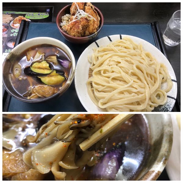 「【期間限定】舞茸うどん 750円 唐揚げ丼310円」@武蔵野うどん 竹國 新所沢店の写真