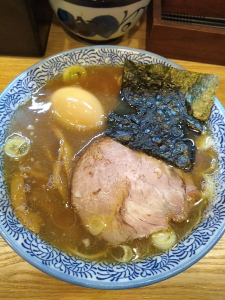 「中華そば 760円 味玉 (ラーパス)」@中華そば専門 とんちぼの写真