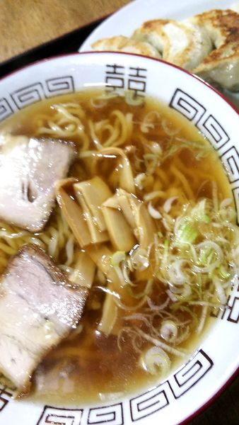 「ラーメン＋餃子」@くるくる軒 喜多方店の写真