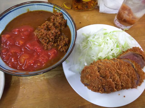 「キーマ風カレーSビーフカツ＋ランクアップ＋辛牛キーマ風移行」@MENYA 食い味の道有楽の写真