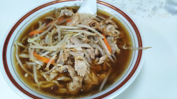 「肉そば&餃子」@万福の写真