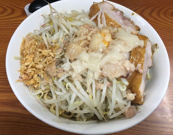 「汁なし　ニンニク　アブラ　カラメ　タマネギ」@ラーメン二郎 亀戸店の写真