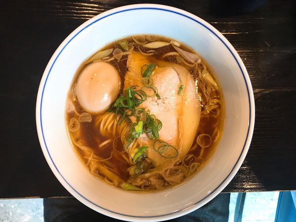 「尼ロック味玉付」@らぁめん矢 ロックンビリースーパーワンの写真