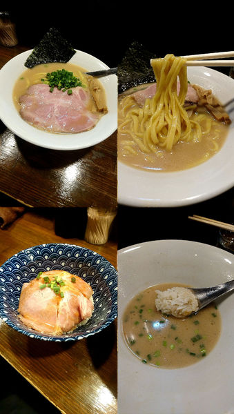 「『牛すじ白湯らぁ麺+肉丼(￥650+150)』」@Soupmenの写真