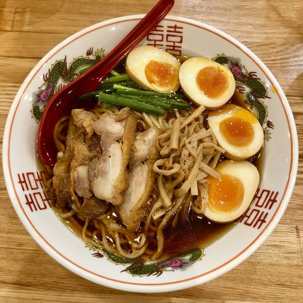 「【限定】笠岡ラーメン￥850+味玉￥100+味玉￥100」@くじら食堂 nonowa東小金井店の写真