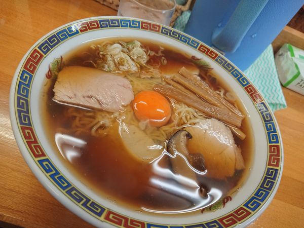 「月見ラーメン大 620円」@くどうラーメンの写真