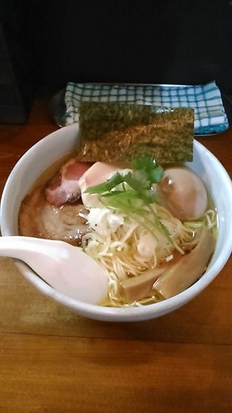 「天草大王塩鶏そば　750円　味玉　100円」@らーめん つけめん 和み屋の写真