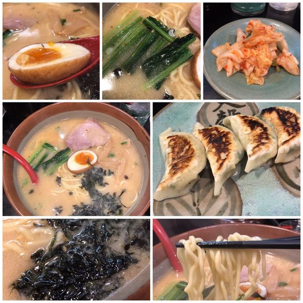 「白味噌ラーメン＋餃子セット　1000円」@大穀の写真