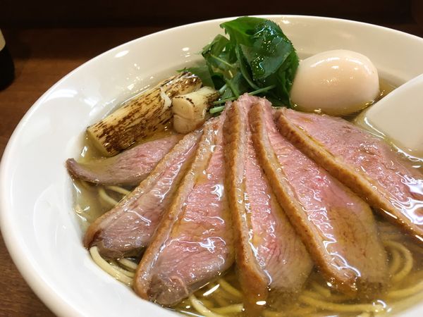 「キリン一番搾り生中瓶 → トリュフ香る鴨チャーシュー麺（塩）」@らぁめん山と樹の写真