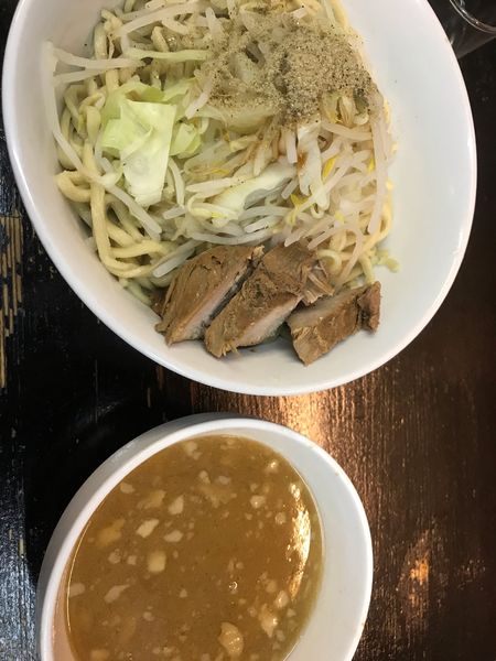「魚介豚骨つけ麺平日ランチ@580」@自家製太麺 ドカ盛 マッチョ 難波千日前店の写真