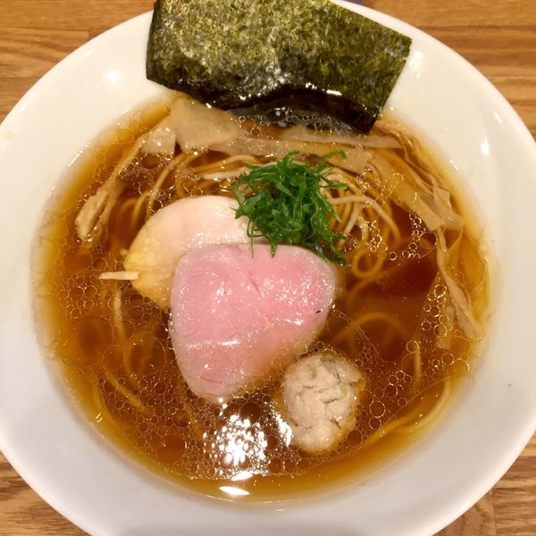 「地鶏 醤油 半麺 780」@自家製麺 純の写真