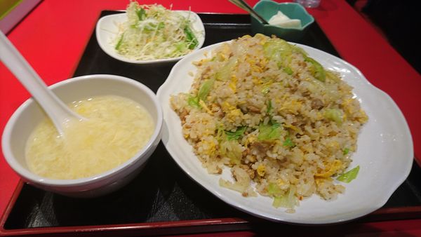 「ランチレタスチャーハンセット」@永利 豊洲駅前2号店の写真