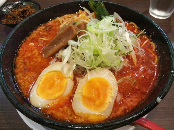 「辛味噌　＋辛子高菜：サービス券」@豪堅ラーメンの写真