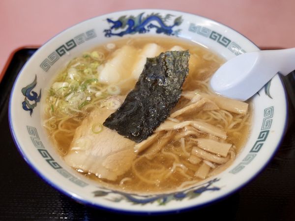 「もち入りラーメン 正油…650円、ぜんざい…500円」@もち処 甘善の写真