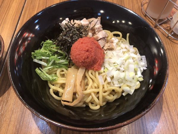 「明太まぜそば大盛り」@横浜家系ラーメン 壱角家 上尾店の写真