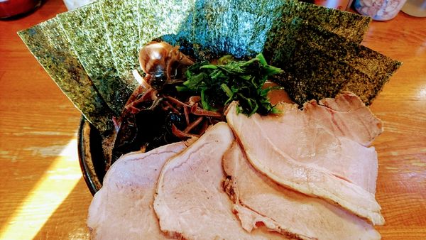 「チャーシューメン(麺硬め･味濃いめ)+海苔･キクラゲ」@末廣家の写真