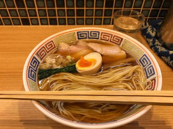 「中華そば¥750大盛り¥100」@ほっこり中華そば もつけの写真