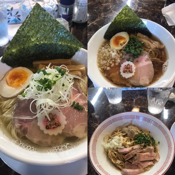 「塩ラーメン+醤油ラーメン+和え玉」@ら～めん かり屋の写真