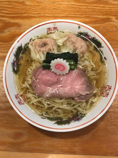 「山椒ラーメン・中 850円、肉ワンタン 2個 120円」@キング製麺の写真