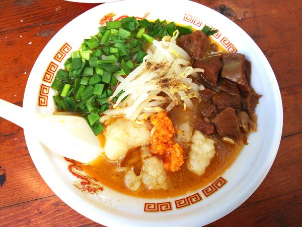 「【サマー太陽】宮古牛ホル麺＋宮古牛煮込み　870＋300円」@大つけ麺博 美味しいラーメン集まりすぎ祭の写真