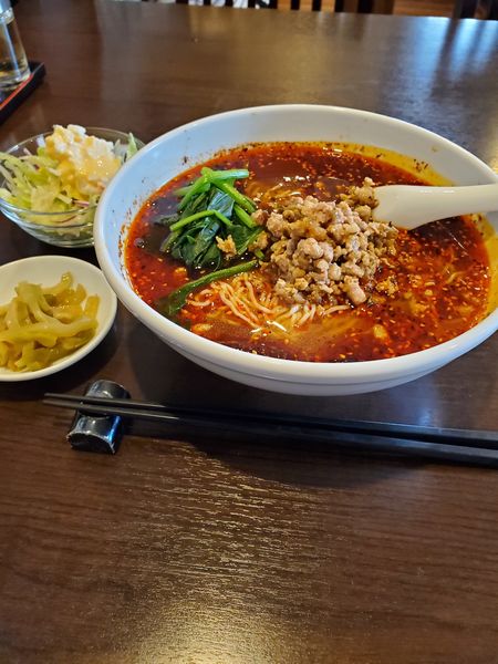 「酸辣麻辣油麺(ランチメニュー)」@中国料理 桜花亭の写真